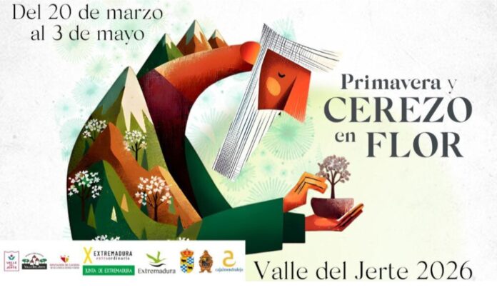 Cartel cerezos en flor